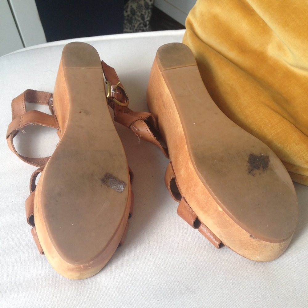 Leather Wood Madewell Wedges - Picture 5 of 8